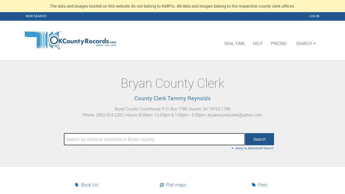 Bryan County | OKCountyRecords.com | County Clerk Public ...