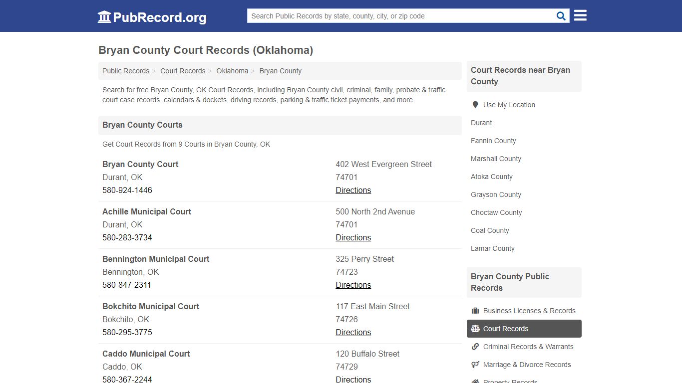 Free Bryan County Court Records (Oklahoma Court Records)